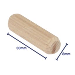Easyfix Dowels 8mm x 30mm 100 Pack