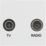 British General  Duplex Modular TV Socket White