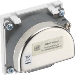 British General  Duplex Modular TV Socket White