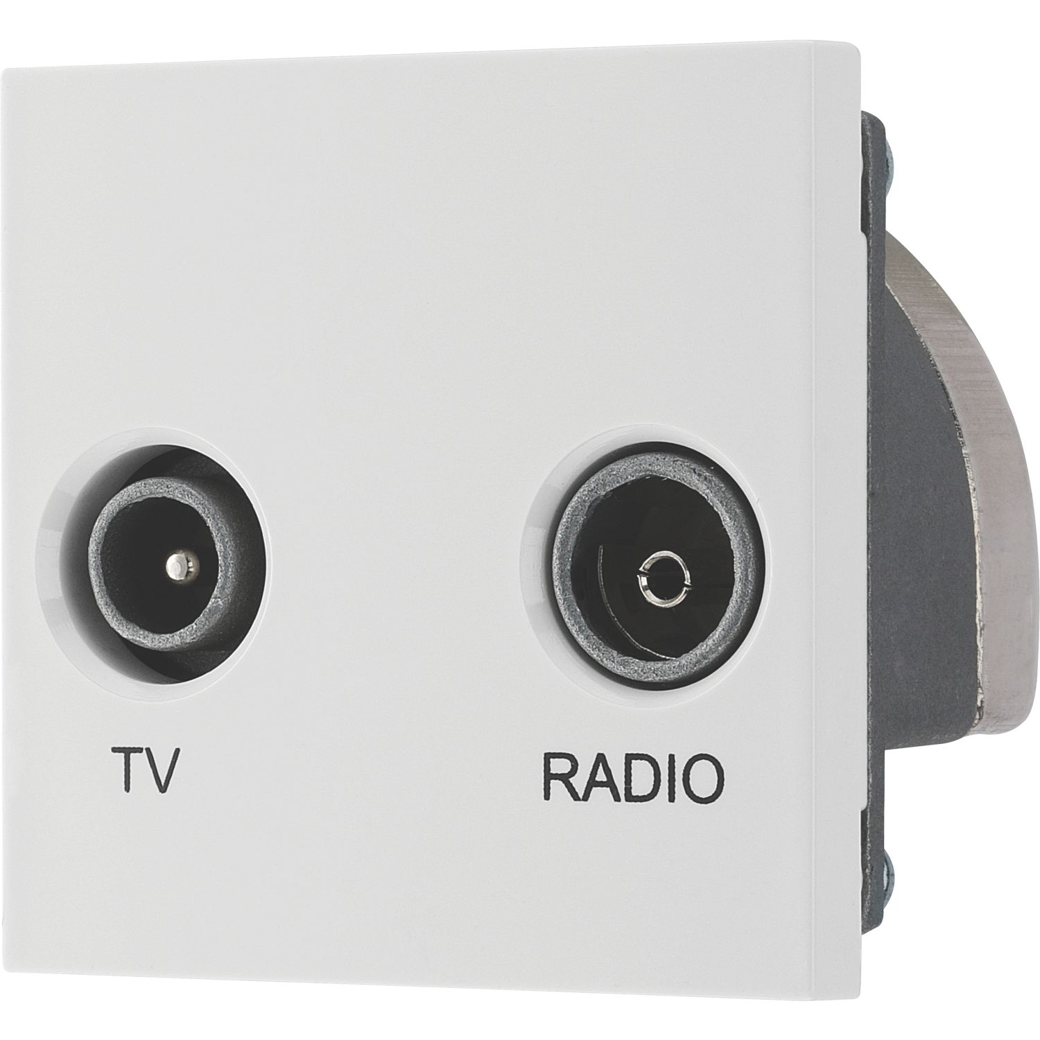 British General Duplex Modular TV Socket White (282XF)