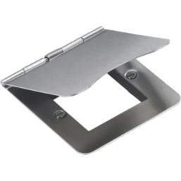 Knightsbridge Flat Plate 2-Module Modular Faceplate Brushed Chrome