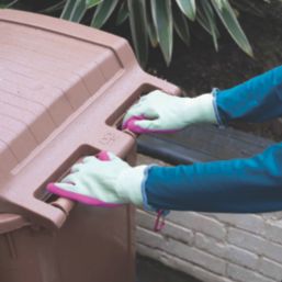 ClipGlove Warm 'n' Waterproof  Womens Polyester & Latex Gardening Gloves Pink / Mint Medium