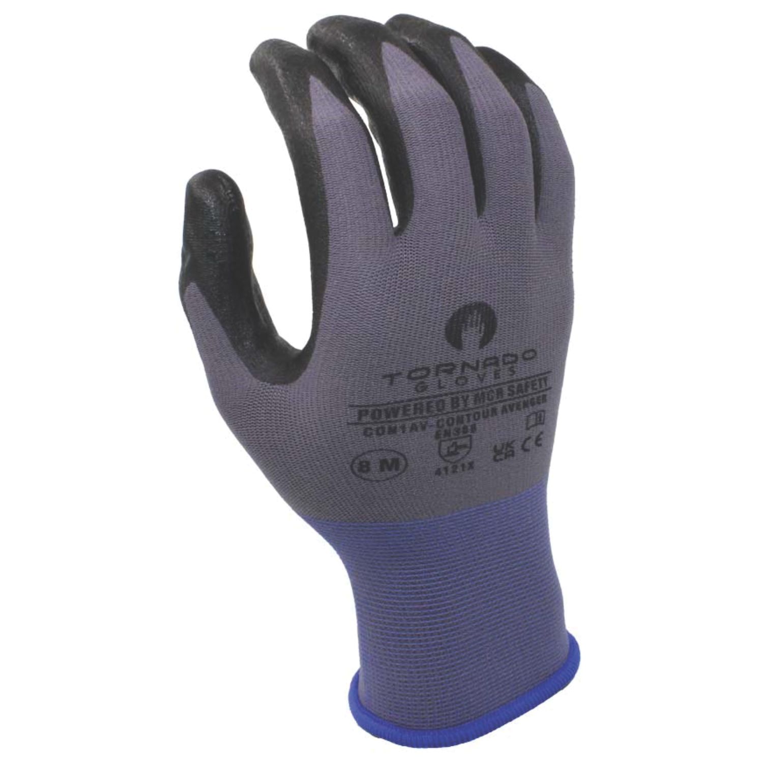 MCR Safety Contour Avenger General Handling Gloves Grey/Black X Large 1 Pair (282YM)