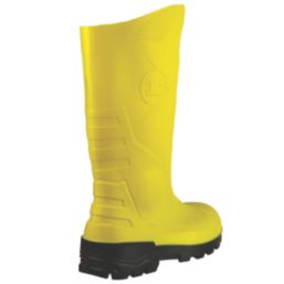 Dunlop Devon Safety Wellies Yellow Size 11 - Screwfix