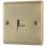 British General Nexus Metal 1-Gang Slave Telephone Socket Antique Brass