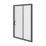 Essentials Framed Rectangular Sliding Shower Door Matt Black 1000mm x 1850mm