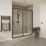 Essentials Framed Rectangular Sliding Shower Door Matt Black 1000mm x 1850mm