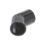 FloPlast Overflow Bend 135° Black 21.5mm 5 Pack