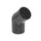 FloPlast Overflow Bend 135° Black 21.5mm 5 Pack