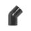 FloPlast Overflow Bend 135° Black 21.5mm 5 Pack