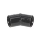 FloPlast Overflow Bend 135° Black 21.5mm 5 Pack