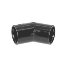 FloPlast Overflow Bend 135° Black 21.5mm 5 Pack