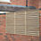 Forest  Double-Slatted  Fence Panels Natural Timber 6' x 3' Pack of 4