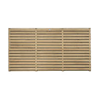 Forest  Double-Slatted  Fence Panel 6 x 3' Pack of 4