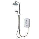 Triton T80 Easi-Fit+ DuElec White 10.5kW  Electric Shower with Diverter