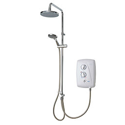 Triton T80 Easi-Fit+ DuElec White 10.5kW  Electric Shower with Diverter