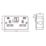 Knightsbridge  13A 2-Gang SP Switched Metal Clad Socket + 4.0A 20W 2-Outlet Type A & C USB Charger with White Inserts