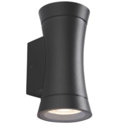 Saxby Arc Outdoor Up & Down Wall Light Black