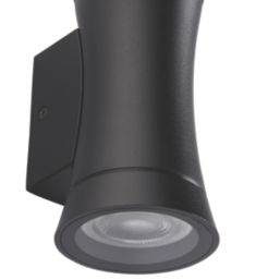 Saxby Arc Outdoor Up Down Wall Light Black Screwfix