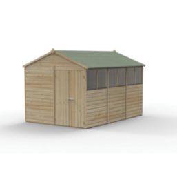 Forest Beckwood 8' x 11' 6" (Nominal) Apex Shiplap Timber Shed with Base