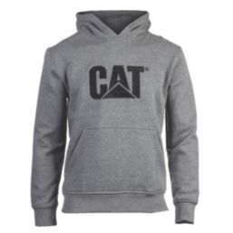 CAT Trademark Hooded Sweatshirt Heather Grey X Large 46-48" Chest
