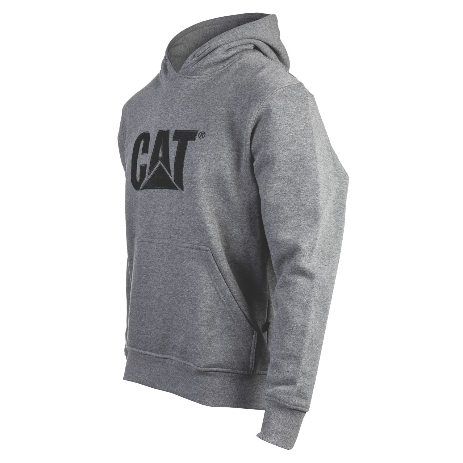CAT Trademark Hooded Sweatshirt Heather Grey X Large 46-48" Chest (283VF)