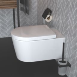 Hansgrohe AddStoris Wall-Mounted Toilet Brush Holder Matt Black