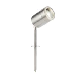 Saxby Atlantis Outdoor Spike Light Brushed Stainless Steel