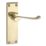 Smith & Locke  Fire Rated Latch Door Handles  Pair Polished Brass