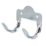 Smith & Locke Standard Double Storage Hooks Zinc-Plated 60 x 48mm 5 Pack