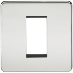 Knightsbridge  1-Module Modular Faceplate Polished Chrome