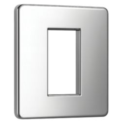 Knightsbridge  1-Module Modular Faceplate Polished Chrome