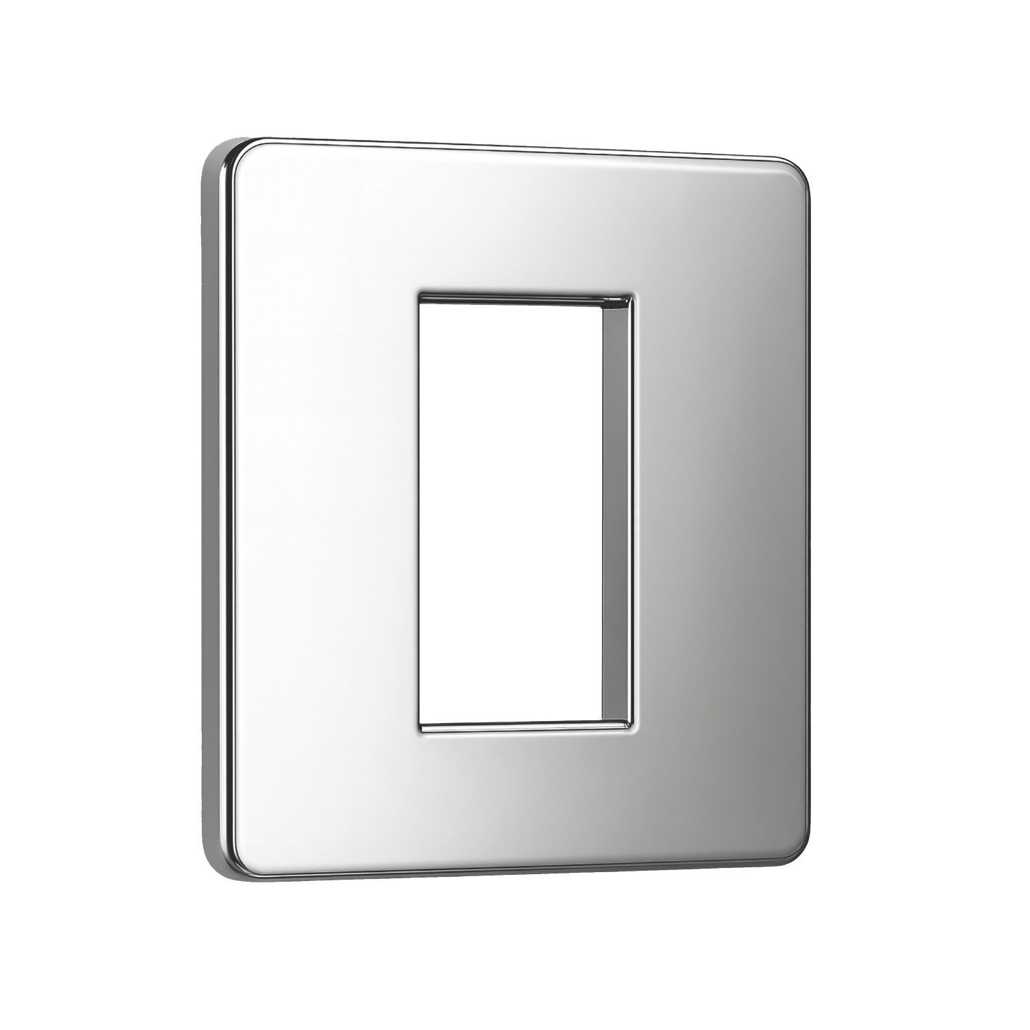 Knightsbridge 1-Module Modular Faceplate Polished Chrome (284AM)