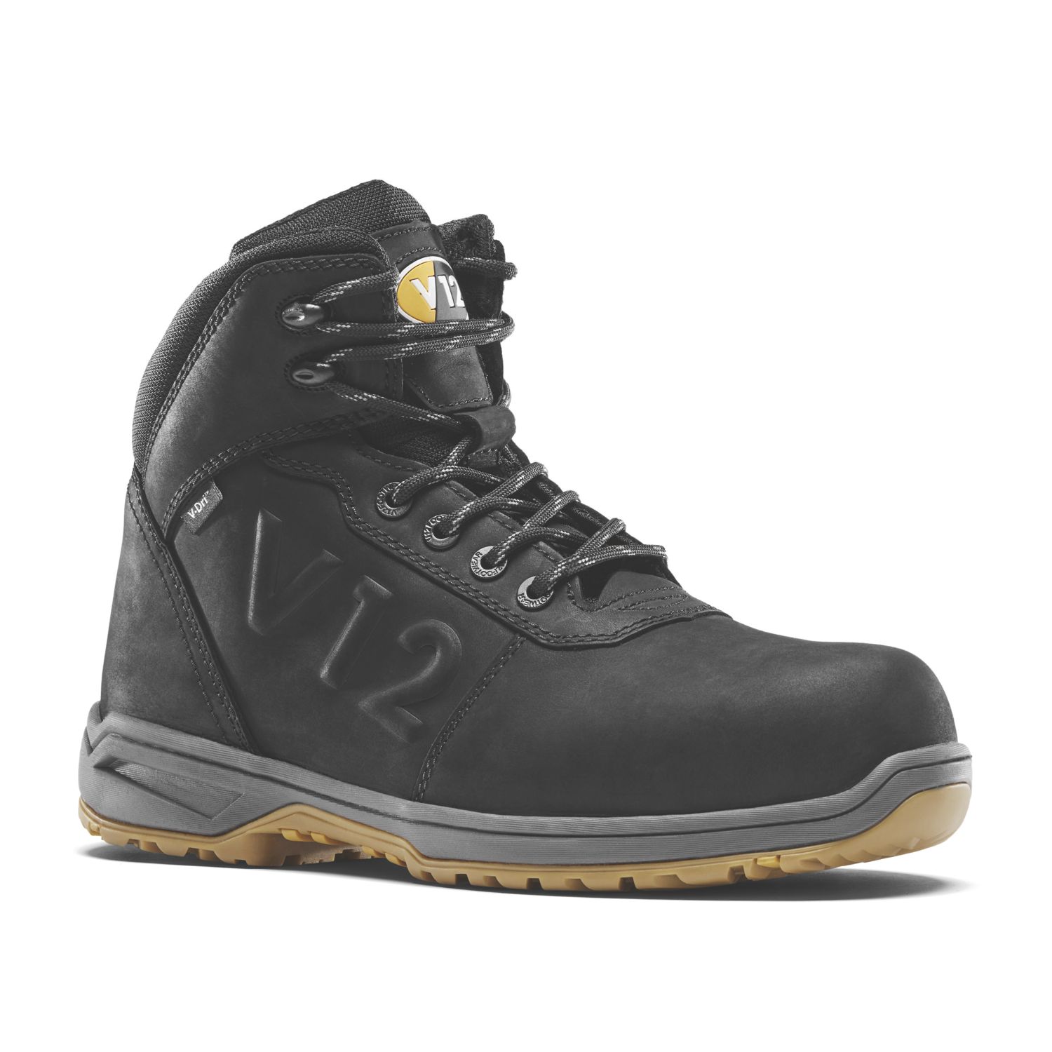 V12 Footwear Lynx Size 12 Black Waterproof Safety Boots (284AU)