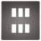 Knightsbridge  6-Module Grid Faceplate Black Nickel