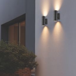 Sylvania Yourhome Sylwall Outdoor Up & Down Wall Light Black