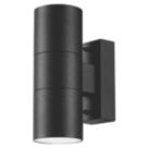Sylvania Yourhome Sylwall Outdoor Up & Down Wall Light Black