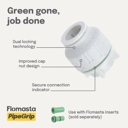 Flomasta  Plastic Push-Fit Stop End 10mm