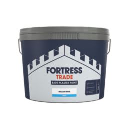 Fortress Trade  10Ltr Brilliant White Matt Emulsion Bare Plaster Paint