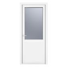 Crystal  1-Panel 1-Obscure Light Right-Handed White uPVC Back Door 2090mm x 890mm