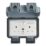 Contactum  IP66 13A 2-Gang 2-Pole Weatherproof Outdoor Switched Passive RCD Latching Socket
