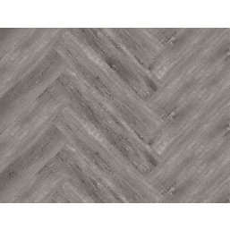 Kraus Brampton Grey Wood-Effect Vinyl Flooring 2.34m²