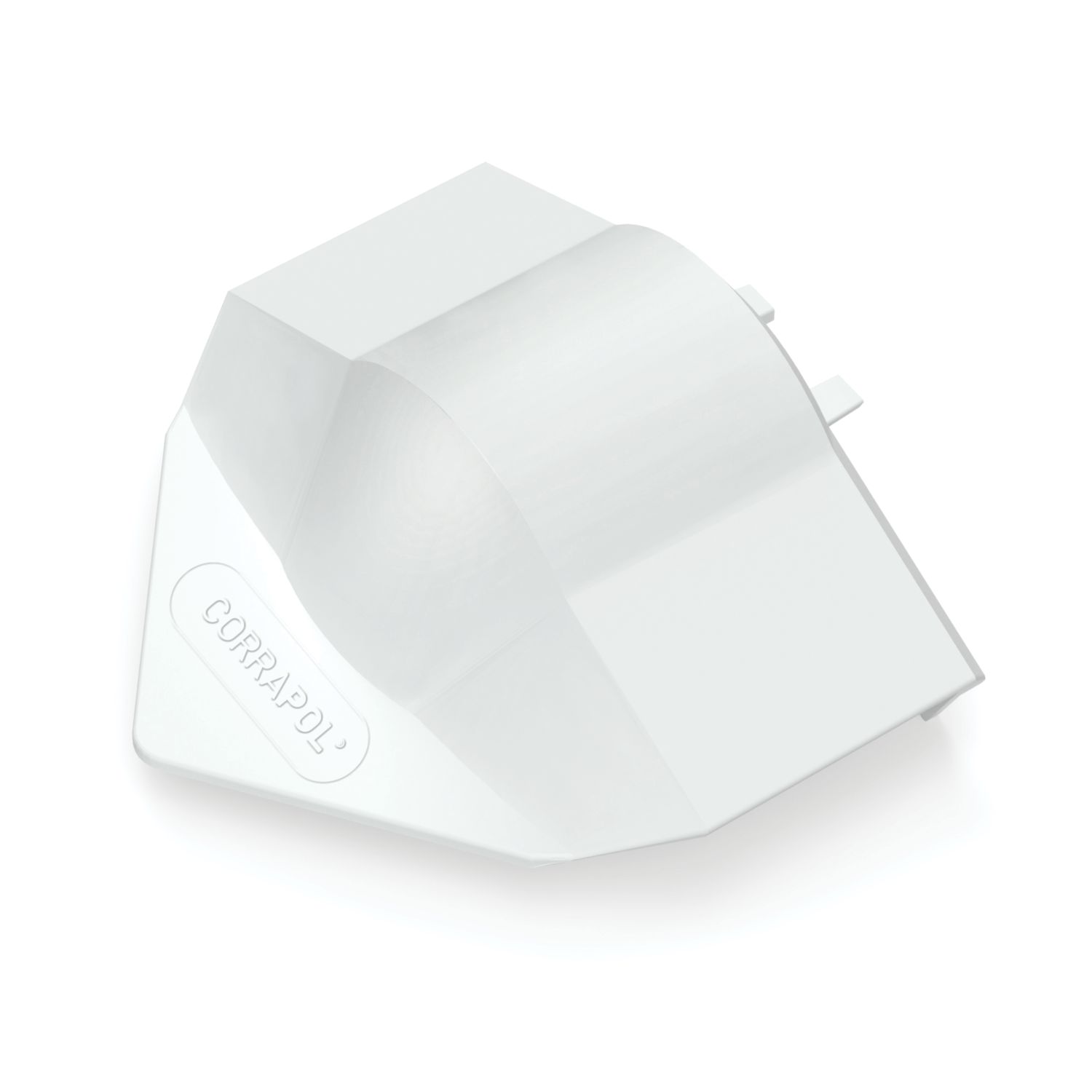 Corrapol White 3mm Super Ridge End Cap 100mm x 160mm (284VK)