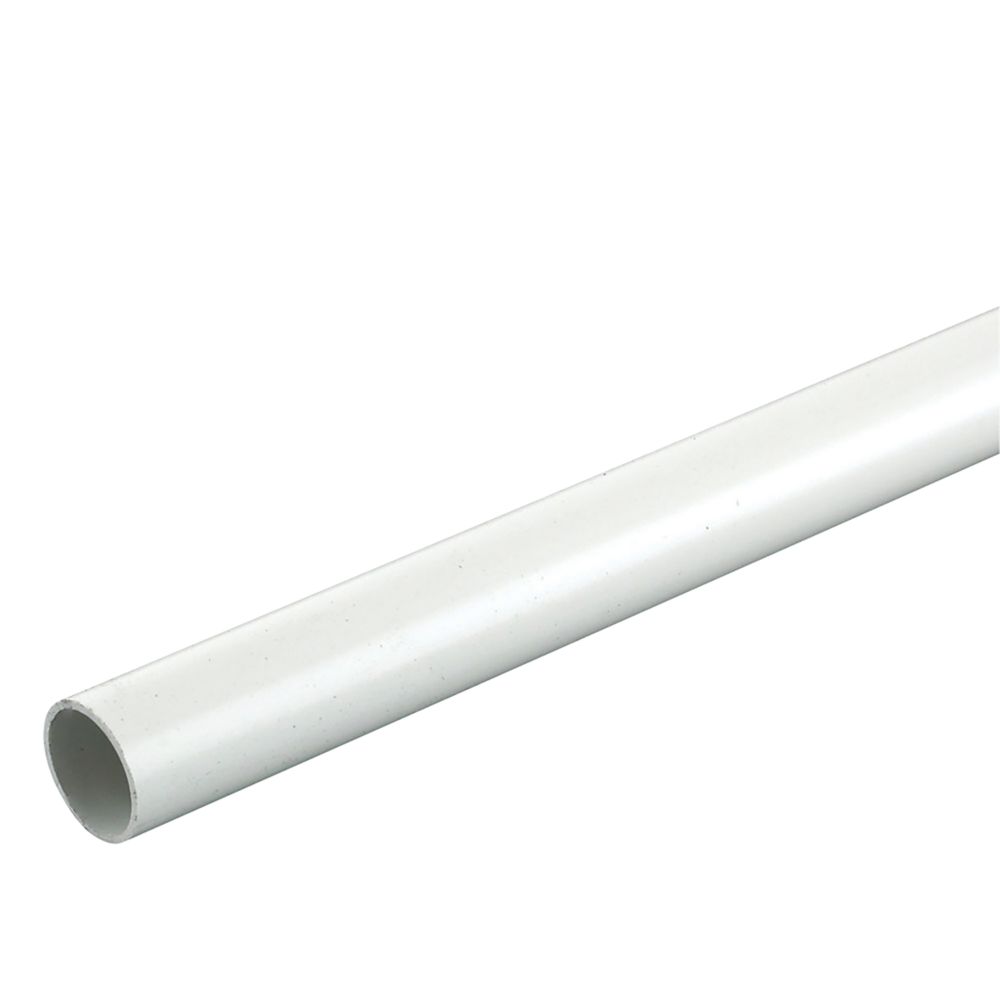 Deta TTE Round uPVC White Conduit 25mm x 3m - Screwfix