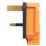 Masterplug Work Power 13A Fused Plug Orange