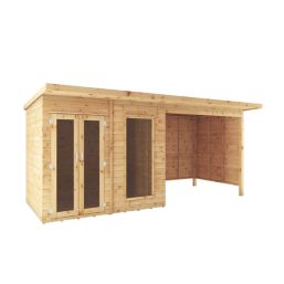 Mercia Maine 15' 6" x 6' (Nominal) Pent Timber Summerhouse with Patio Area