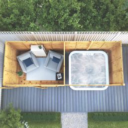 Mercia Maine 15' 6" x 6' (Nominal) Pent Timber Summerhouse with Patio Area