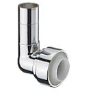 Pegler Terrier  Chrome-Plated Brass Push-Fit Reducing 90° Elbow F 10mm x M 15mm