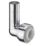 Pegler Terrier  Chrome-Plated Brass Push-Fit Reducing 90° Elbow F 10mm x M 15mm