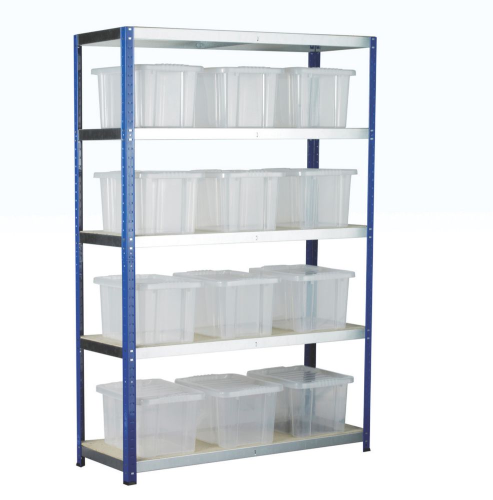 Barton Ecorax 5Tier PowderCoated Steel Shelving with Containers